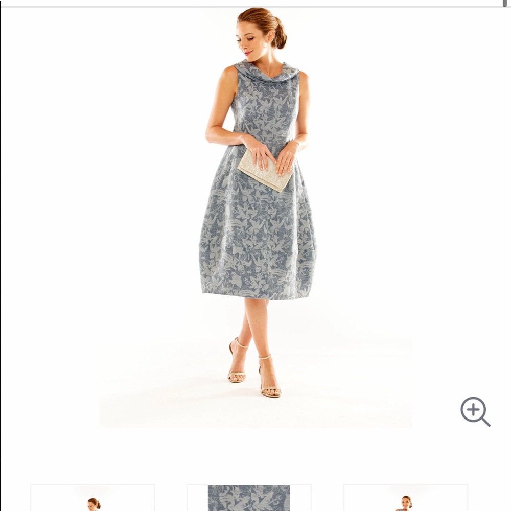 Dress Midi Rolled Collar Never Worn Sara Campbell